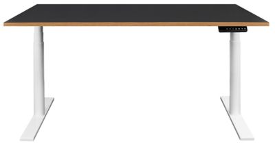 Schreibtisch elektrisch höhenverstellbar Josi | BxT 1200 x 800 mm | Gestell Weiß | Platin | Novigami